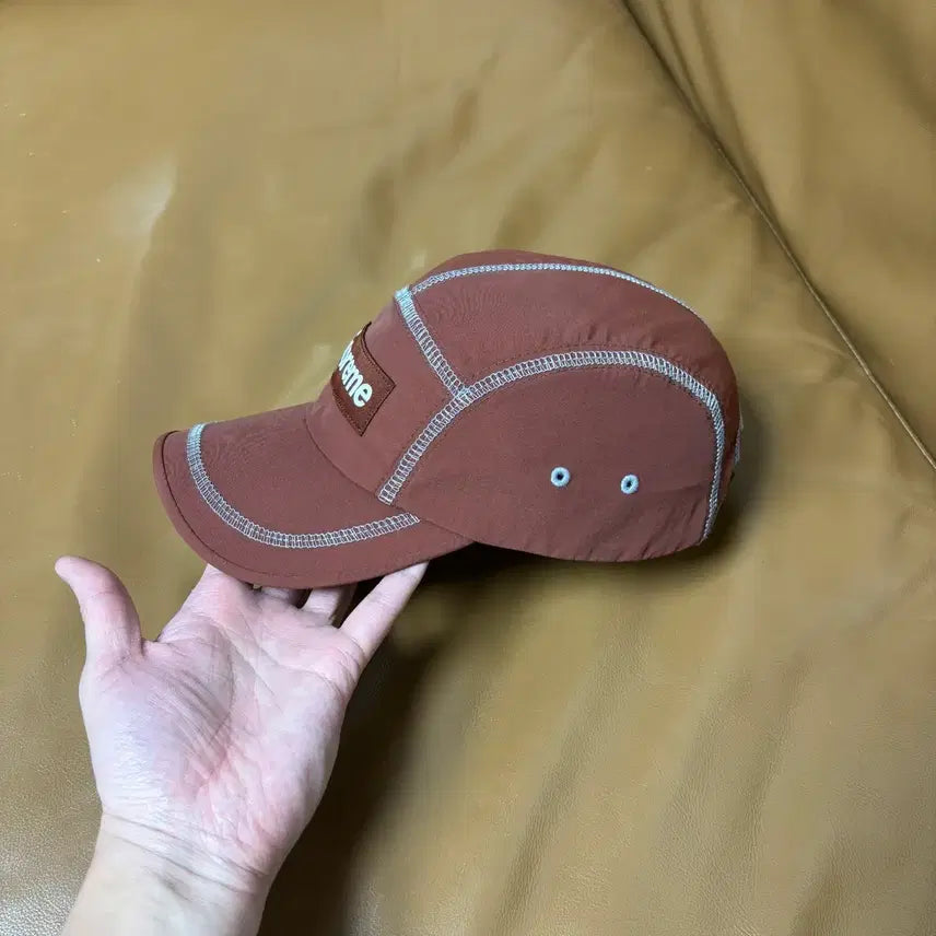 [BUNJANG] Supreme 23ss Reflective Stitch Camp Cap Brown / 슈프림 캠프캡 모자 박스로고 23ss 리플렉티브 스티치 브라운