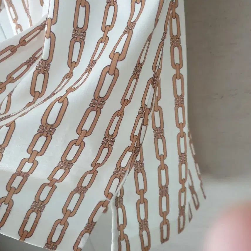 [BUNJANG] Tory Burch Chain Pattern Polo Shirt / 토리버치 체인 폴로셔츠
