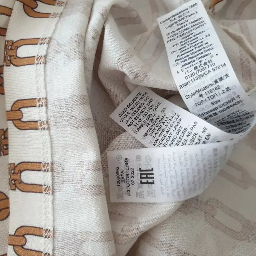 [BUNJANG] Tory Burch Chain Pattern Polo Shirt / 토리버치 체인 폴로셔츠