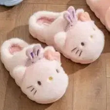 [BUNJANG] Hello Kitty Rabbit Fur Slippers / 헬로키티 토끼 털 슬리퍼 크로스(250)