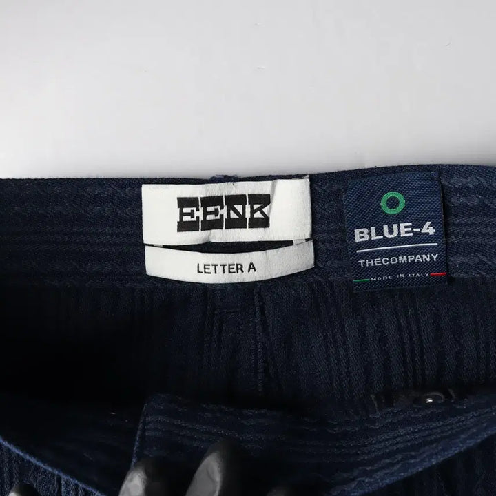 [BUNJANG] EENK Stripe Pattern Midi Skirt Navy / EENK 잉크 25SS 스트라이프 패턴 미디 스커트 치마 네이비