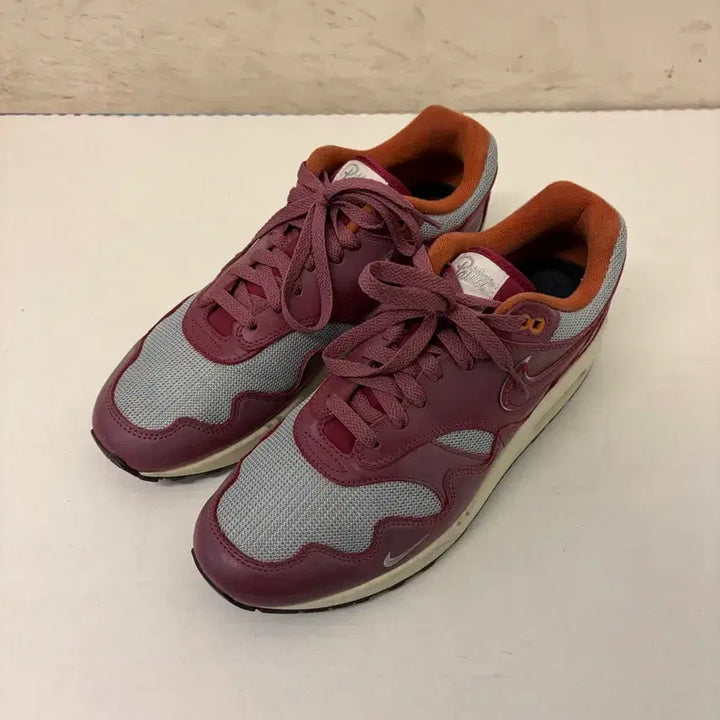 [BUNJANG] Nike Air Max 1 Patta Burgundy Sneakers / 나이키 에어맥스1 Patta 버건디 280