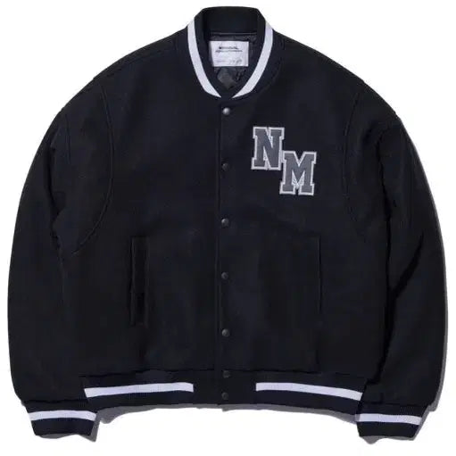 [BUNJANG] Nomanyual Taylor Varsity Jacket Black (L) / 노매뉴얼 테일러 바시티 재킷 블랙  100(L)