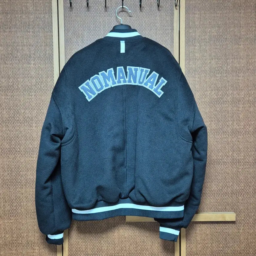 [BUNJANG] Nomanyual Taylor Varsity Jacket Black (L) / 노매뉴얼 테일러 바시티 재킷 블랙  100(L)