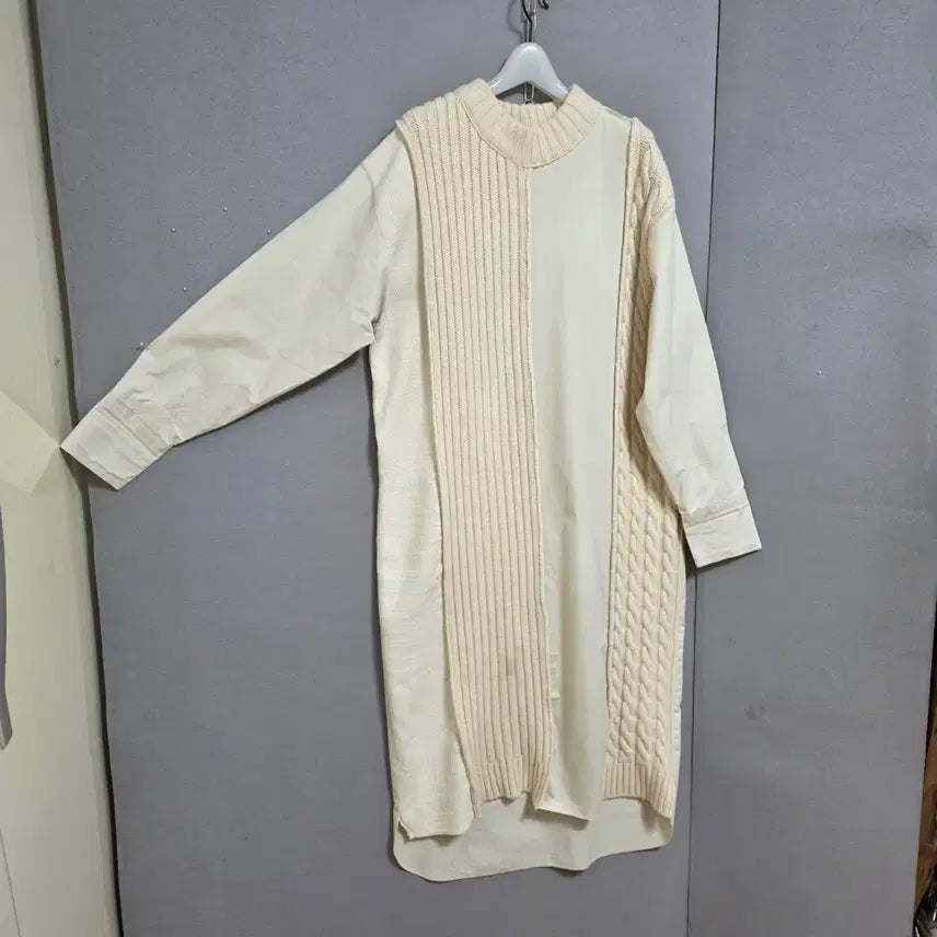 [BUNJANG] FF Wool Knit Color Block Dress / 울니트배색 멋스런 원피스 FF  n2600