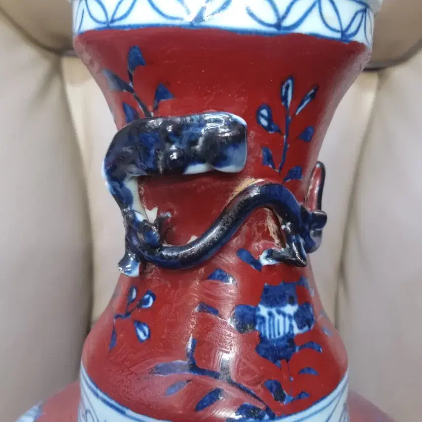 [BUNJANG] Unknown Dynasty Celadon Porcelain Vase / 원대기물/홍유.청화/운용문.관구병