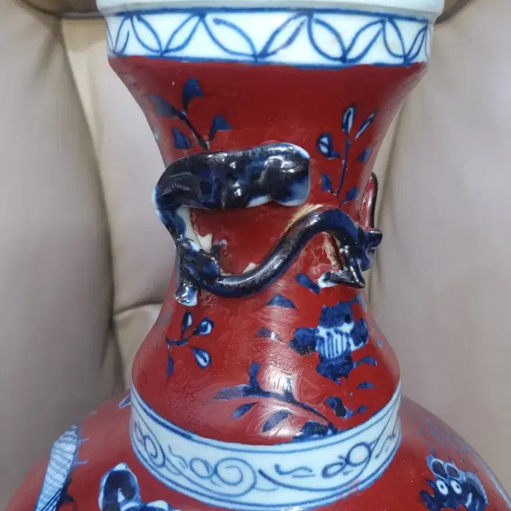 [BUNJANG] Unknown Dynasty Celadon Porcelain Vase / 원대기물/홍유.청화/운용문.관구병