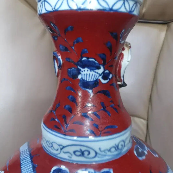 [BUNJANG] Unknown Dynasty Celadon Porcelain Vase / 원대기물/홍유.청화/운용문.관구병