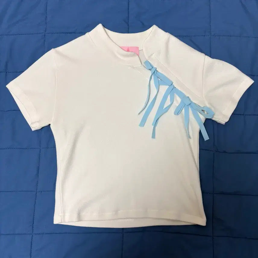 [BUNJANG] NOA Sang No Rioti Sky Subculture Balletcore Cheongsam Top / 노아상노 리오티 하늘 / 서브컬쳐 발레코어 치파오 만두머리 반팔