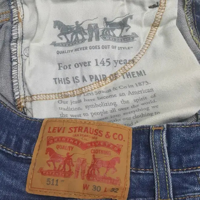 [BUNJANG] Levi's 511 Jeans (Four-Way Stretch) - Size 30-31 - Used / 리바이스진511(사방스판) 30~31인치(No.995)S급! 두께감있음!