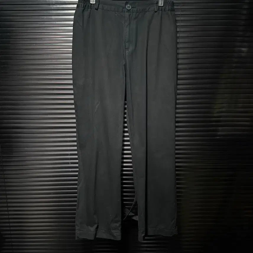 [BUNJANG] Maeda Ryuto Black Gothic Punk Wide Jogger Pants / 마에다 류토 벨트 고리 사슬 블랙 고스 펑크 로리 갸류 와이드 조거 밴딩
