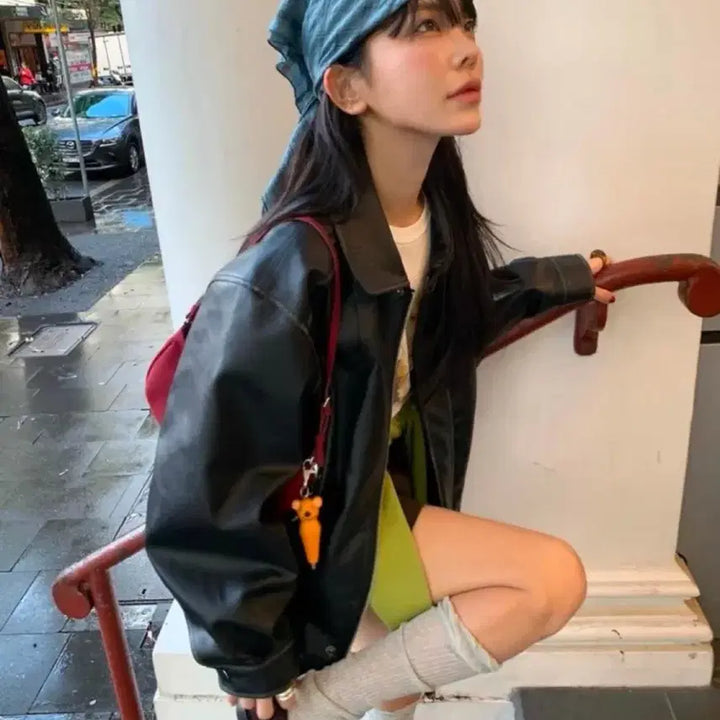 [BUNJANG] Without Summer Urban Leather Jacket / 위드아웃썸머 urban 레더 자켓