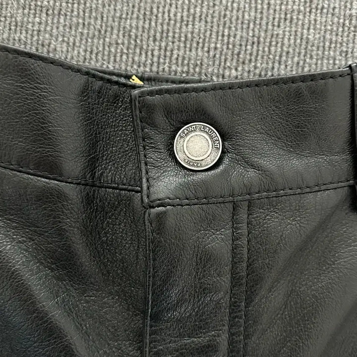 [BUNJANG] Saint Laurent Leather Pants / 생로랑 여성 가죽바지