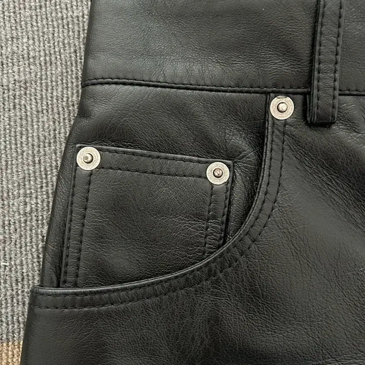 [BUNJANG] Saint Laurent Leather Pants / 생로랑 여성 가죽바지