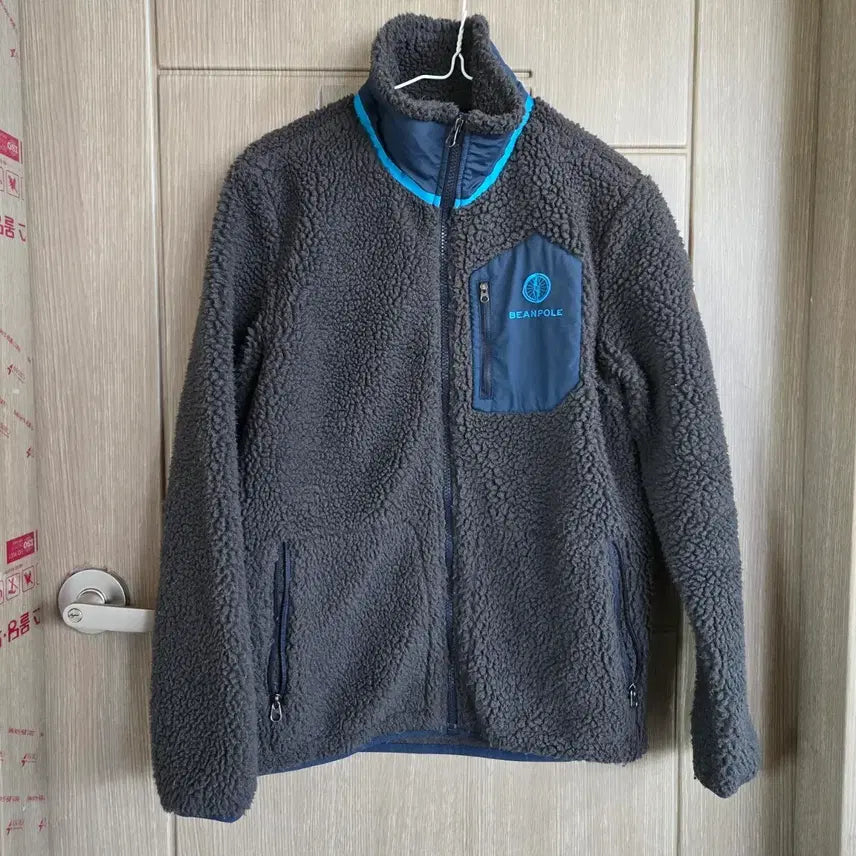 [BUNJANG] Beanpole Charcoal Fleece Jacket / 빈폴 차콜색 뽀글이 플리스 자켓