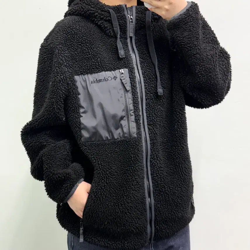 [BUNJANG] Columbia Fleece Jacket / [XL] 컬럼비아 블랙 뽀글이 후리스