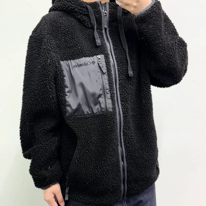 [BUNJANG] Columbia Fleece Jacket / [XL] 컬럼비아 블랙 뽀글이 후리스
