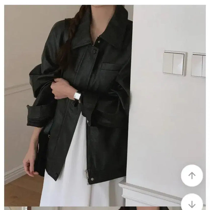 [BUNJANG] Cignature If Only Spring Raglan Leather Jacket Black / 크치Made 매트 이프온리 스프링 나그랑 레더 자켓 블랙