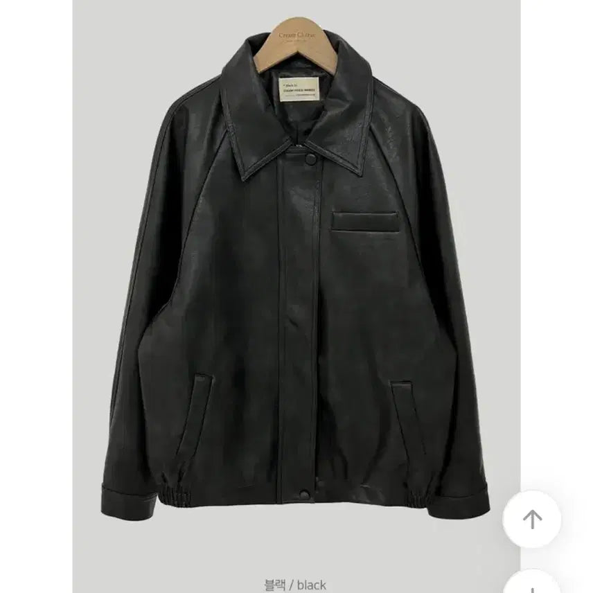 [BUNJANG] Cignature If Only Spring Raglan Leather Jacket Black / 크치Made 매트 이프온리 스프링 나그랑 레더 자켓 블랙