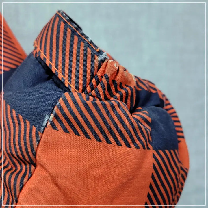 [SOLD OUT] 2b. 베베드피노 오렌지네이비 체크 야상 키즈130