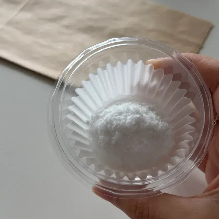 [BUNJANG] Chapsal Tteok Crochet Keyring / 착 붙는 찹쌀떡 뜨개키링