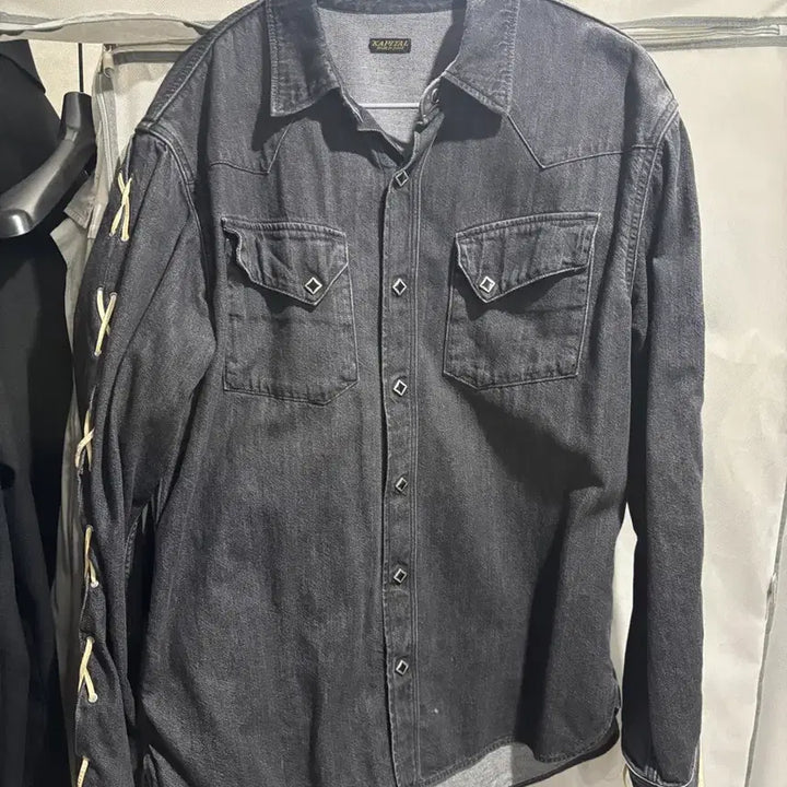[SOLD OUT] 캐피탈 8온즈 데님 레이스업 웨스턴 셔츠