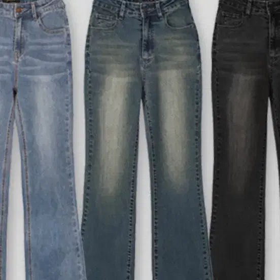 [BUNJANG] Nissem Bootcut Jeans - Dark Blue - Long S / 니썸 부츠컷 진청옐로우 롱 s