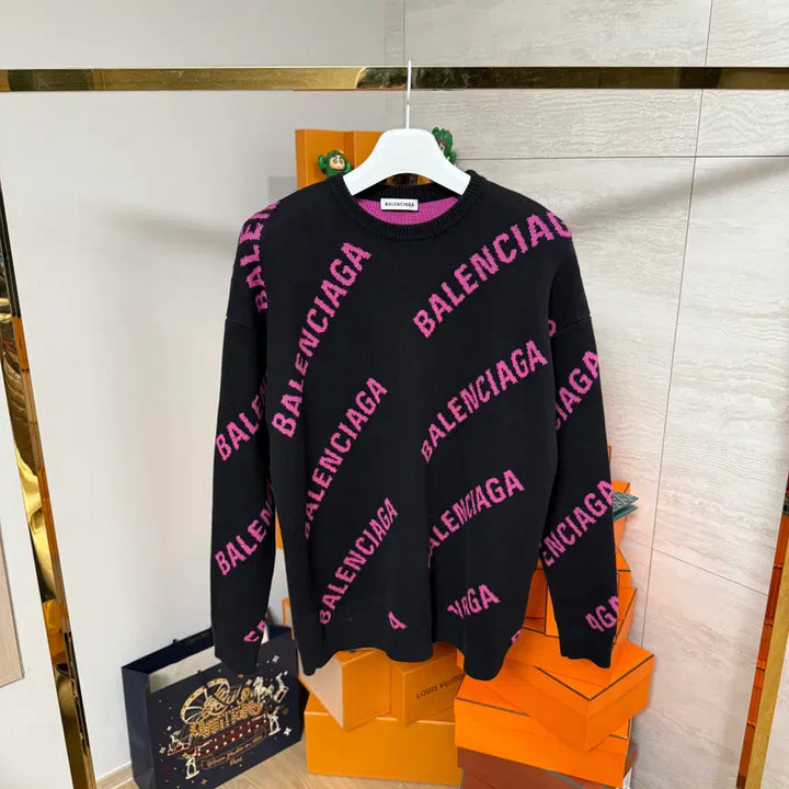 [BUNJANG] Balenciaga Multi Logo Knit Sweater / [S사이즈]발렌시아가 멀티로고 니트