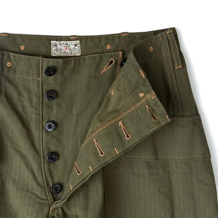 [BUNJANG] Buzz Rickson's P-44 USMC Herringbone Monkey Pants / [34] 버즈릭슨 P-44 미해병대 헤링본 몽키팬츠