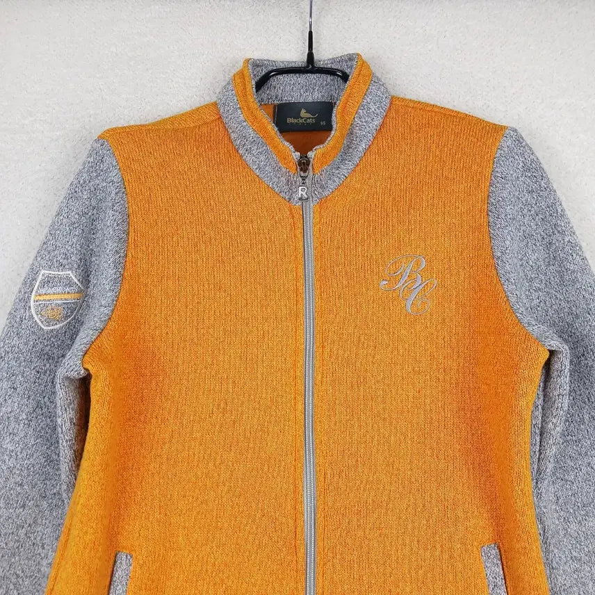[BUNJANG] Black Cats Women's Fleece Lined Zip Up Jacket (90-95) / 블랙캣츠 여성 니트 기모 집업 자켓 (90~95)