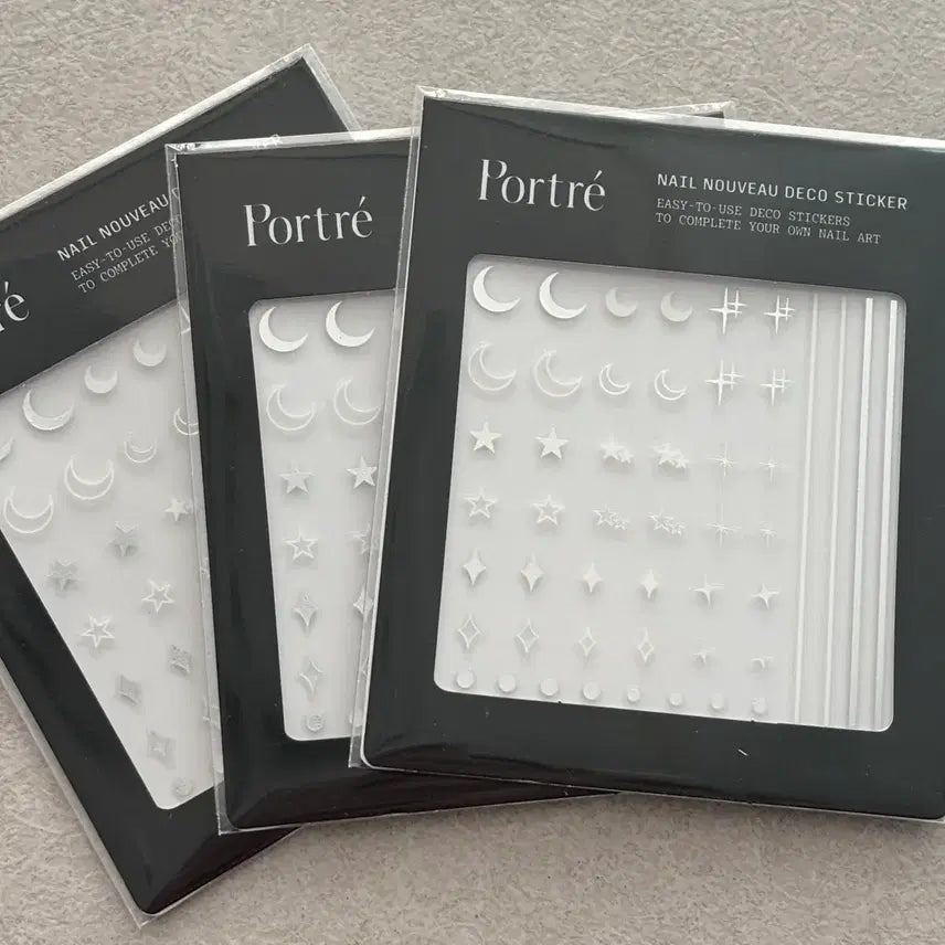[BUNJANG] Portre Nail Nouveau Deco Sticker Bundle Set / 포트레 네일 누보 데코 스티커 3장 일괄