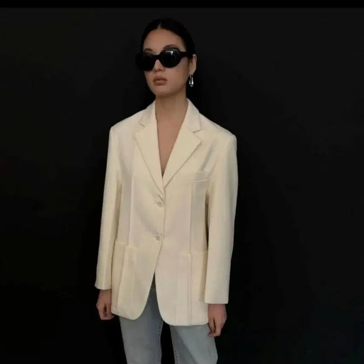[BUNJANG] London Flat Ivory Jacket / 런던플랏 아이보리 자켓