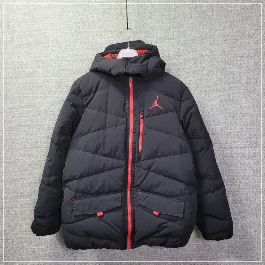 [SOLD OUT] 5e. 나이키조던 블랙 레드로고 다운패딩 키즈170