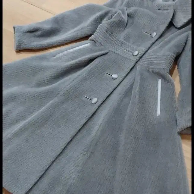 [BUNJANG] TIME Pleated Wool Long Coat / TIME 타임 이테리 플리츠 모 롱코트 그레이