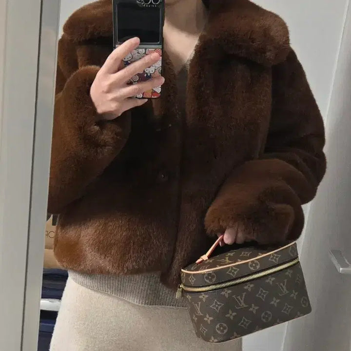 [BUNJANG] London Plat Faux Fur Jacket / 런던플랏 퍼 자켓