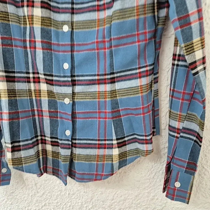 [BUNJANG] LIPHOP Checkered Shirt Blue / 립합LIPHOP 체크 셔츠 블루