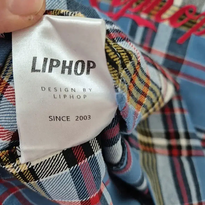 [BUNJANG] LIPHOP Checkered Shirt Blue / 립합LIPHOP 체크 셔츠 블루