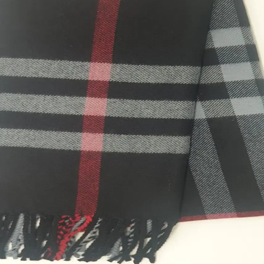 [BUNJANG] Burberry Navy Check Merino Wool Cashmere Scarf / 버버리 네이비 체크 메리노울 캐시미어 머플러 새상품