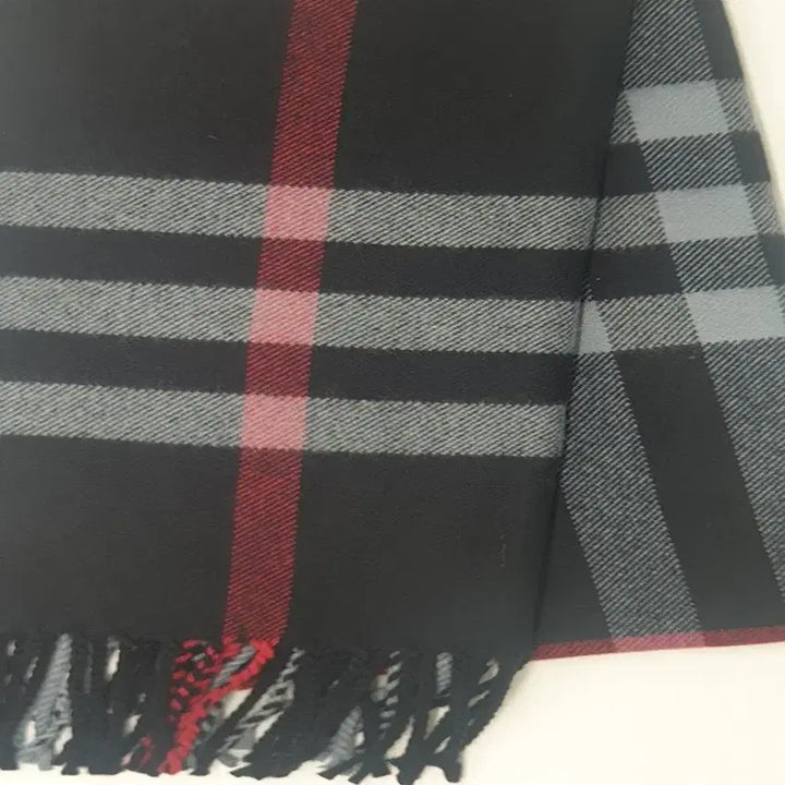 [BUNJANG] Burberry Navy Check Merino Wool Cashmere Scarf / 버버리 네이비 체크 메리노울 캐시미어 머플러 새상품