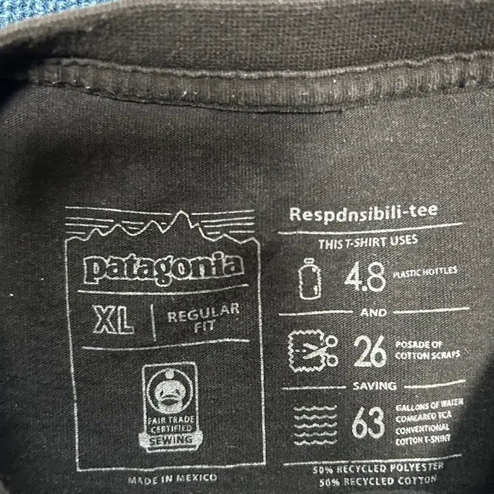 [BUNJANG] Patagonia Black Short Sleeve T-shirt XL / 파타고니아 블랙 반팔티XL