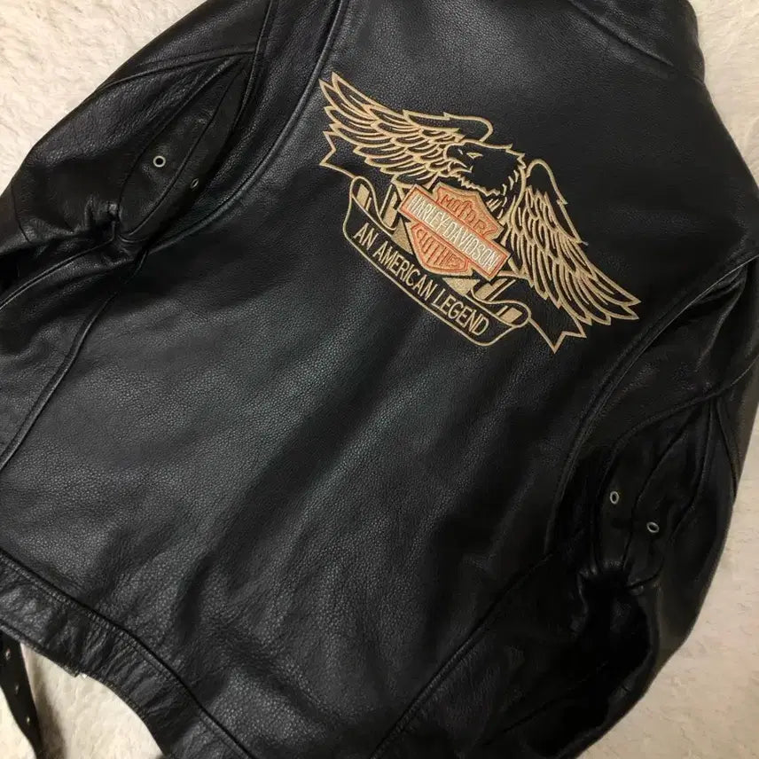 [BUNJANG] Harley-Davidson Black Leather Rider Jacket / 할리데이비슨 블랙 가죽 라이더자켓