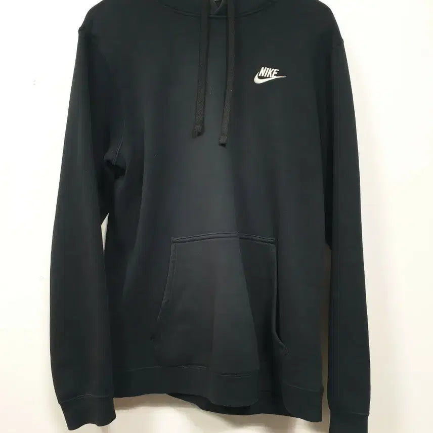 [BUNJANG] Nike Club Fleece Pullover Hoodie Black M Size / 나이키 검정색 PO 플리스 클럽 후드 티셔츠 기모 M사이즈