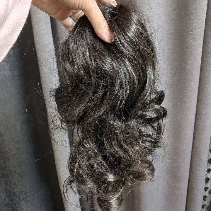 [BUNJANG] Wig Dark Brown Wave Clip-on / 다크 브라운 웨이브 부분 가발