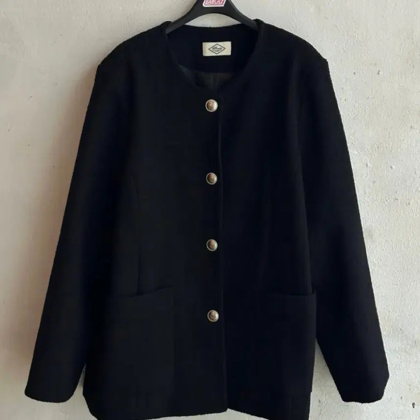 [BUNJANG] Over Classic Tweed Jacket (Black) / 오버 클래식 트위드 자켓(블랙)