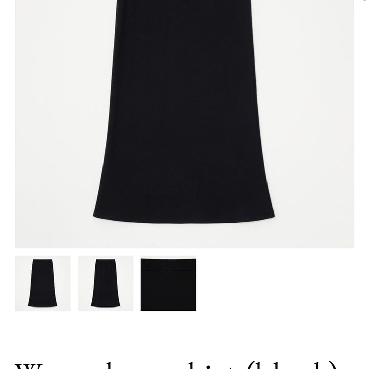 [BUNJANG] Celli & Lion Warm Long Skirt / [셀리앤리옹]웜 롱 스커트(블랙)