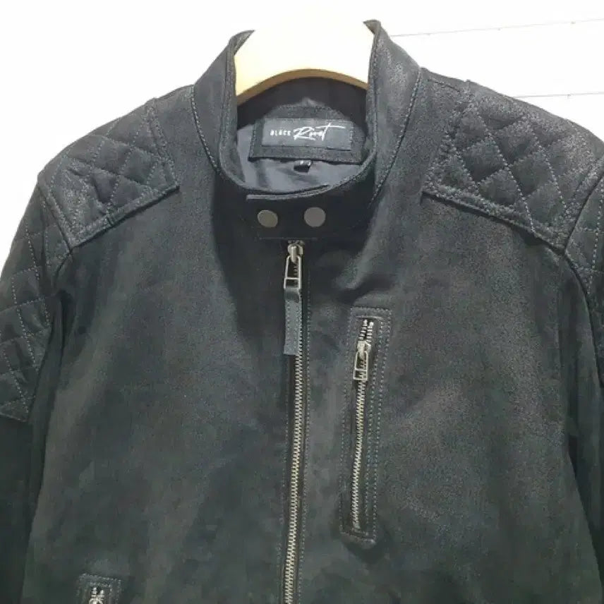[BUNJANG] Black Rivet Suede Leather Biker Jacket (MAN M~L) / 블랙리벳 스웨이드 레더 바이크 자켓 (MAN M~L)