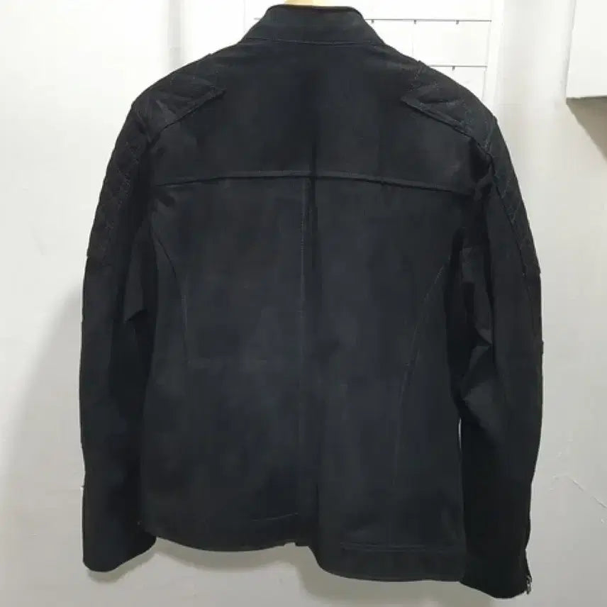 [BUNJANG] Black Rivet Suede Leather Biker Jacket (MAN M~L) / 블랙리벳 스웨이드 레더 바이크 자켓 (MAN M~L)