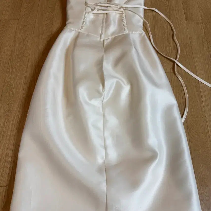 [BUNJANG] Marilena by Blanc Ivory Silk Dress / marilena by blanc 마리레나바이블랑 드레스 셀프웨딩,돌잔치
