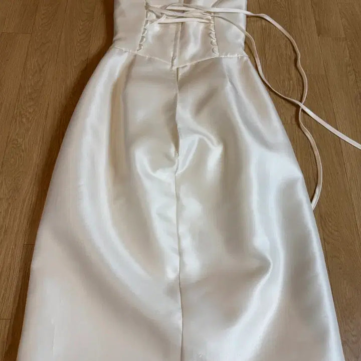 [BUNJANG] Marilena by Blanc Ivory Silk Dress / marilena by blanc 마리레나바이블랑 드레스 셀프웨딩,돌잔치