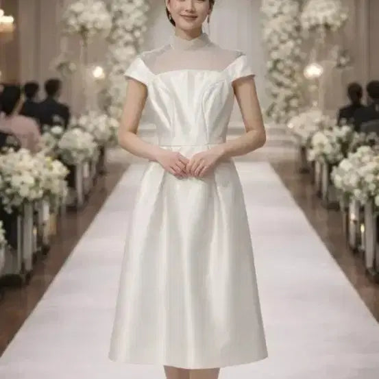 [BUNJANG] Marilena by Blanc Ivory Silk Dress / marilena by blanc 마리레나바이블랑 드레스 셀프웨딩,돌잔치